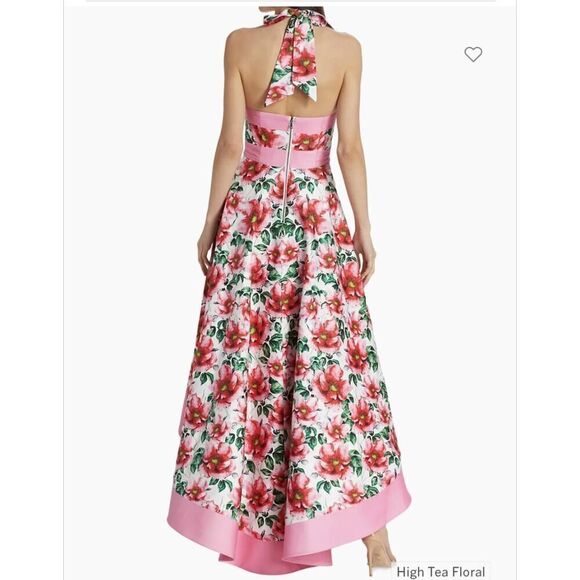Alice + Olivia Florence Halter high tea floral dress Size 10 NEW - Picture 2 of 6